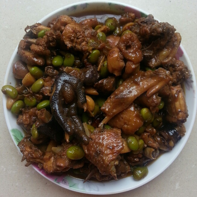 毛豆烧鸡