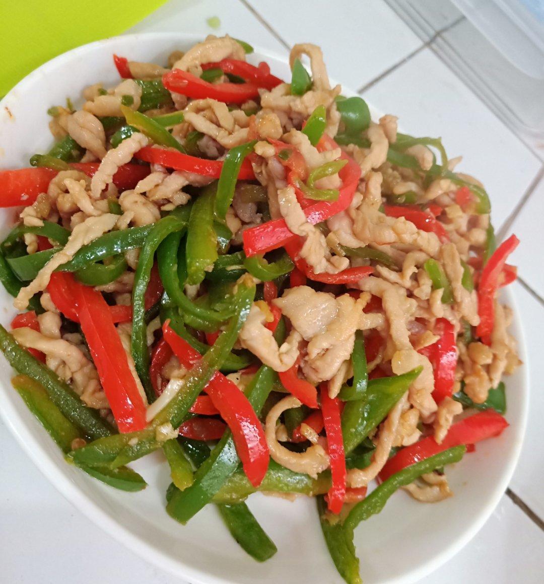 青红椒炒肉丝👨‍🍳