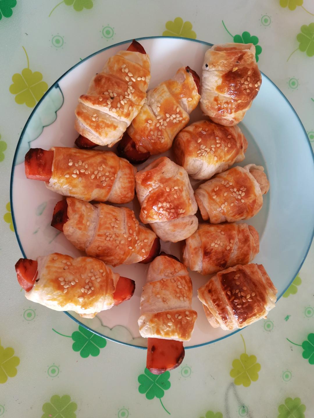 快手早餐：手抓饼变可颂面包（空气炸锅）