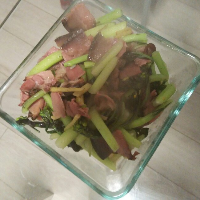 洪山菜苔炒腊肉