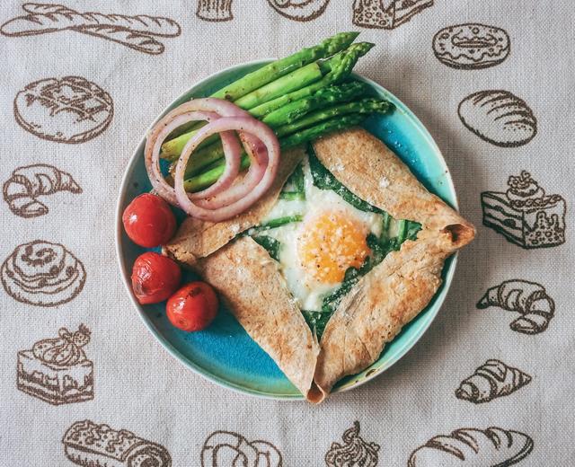 健康法式早餐-火腿奶酪荞麦格雷饼 Galette (仿魔都网红款)的做法