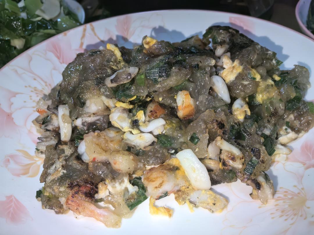 海鲜（虾仁目鱼）煎