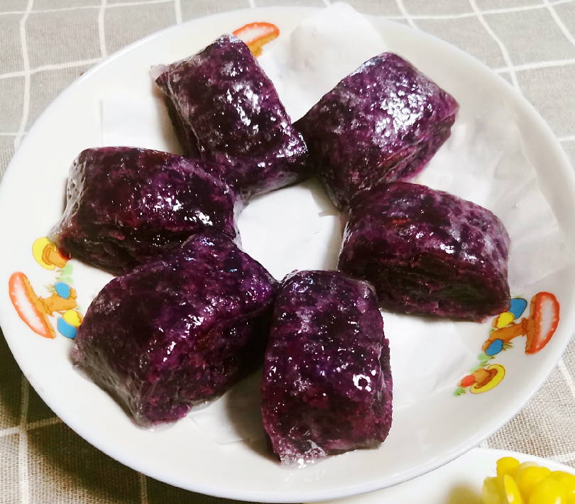 水晶紫薯卷(木薯淀粉版)的做法