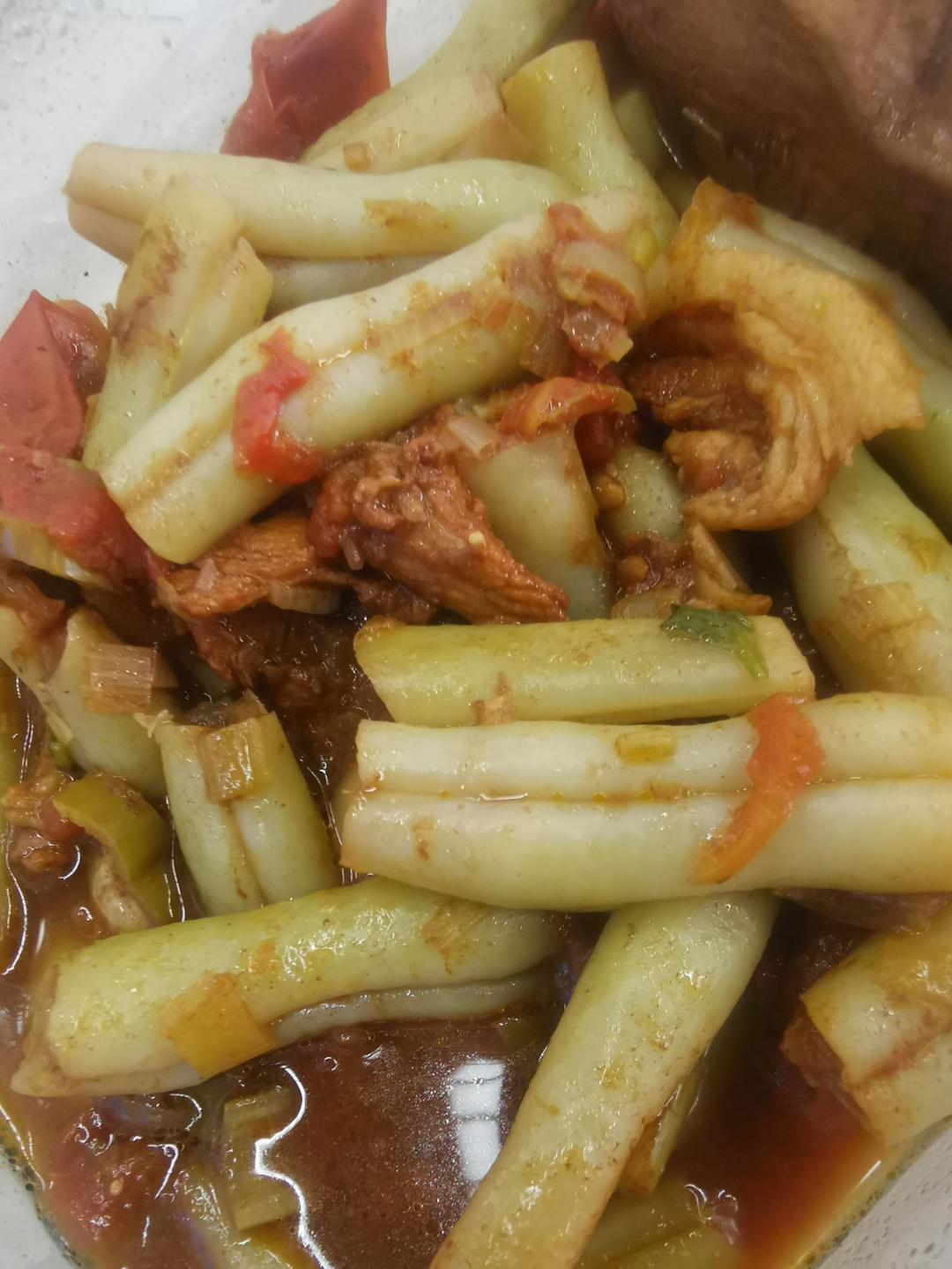 西红柿芸豆炒肉
