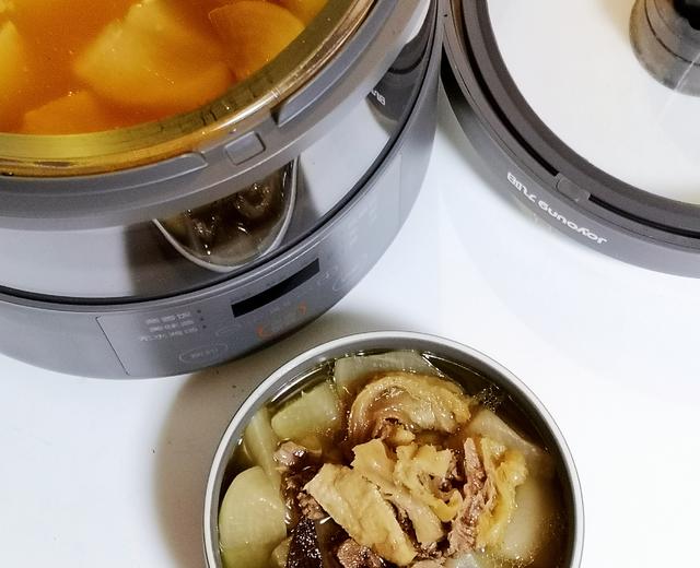 广式清汤萝卜牛腩煲的做法