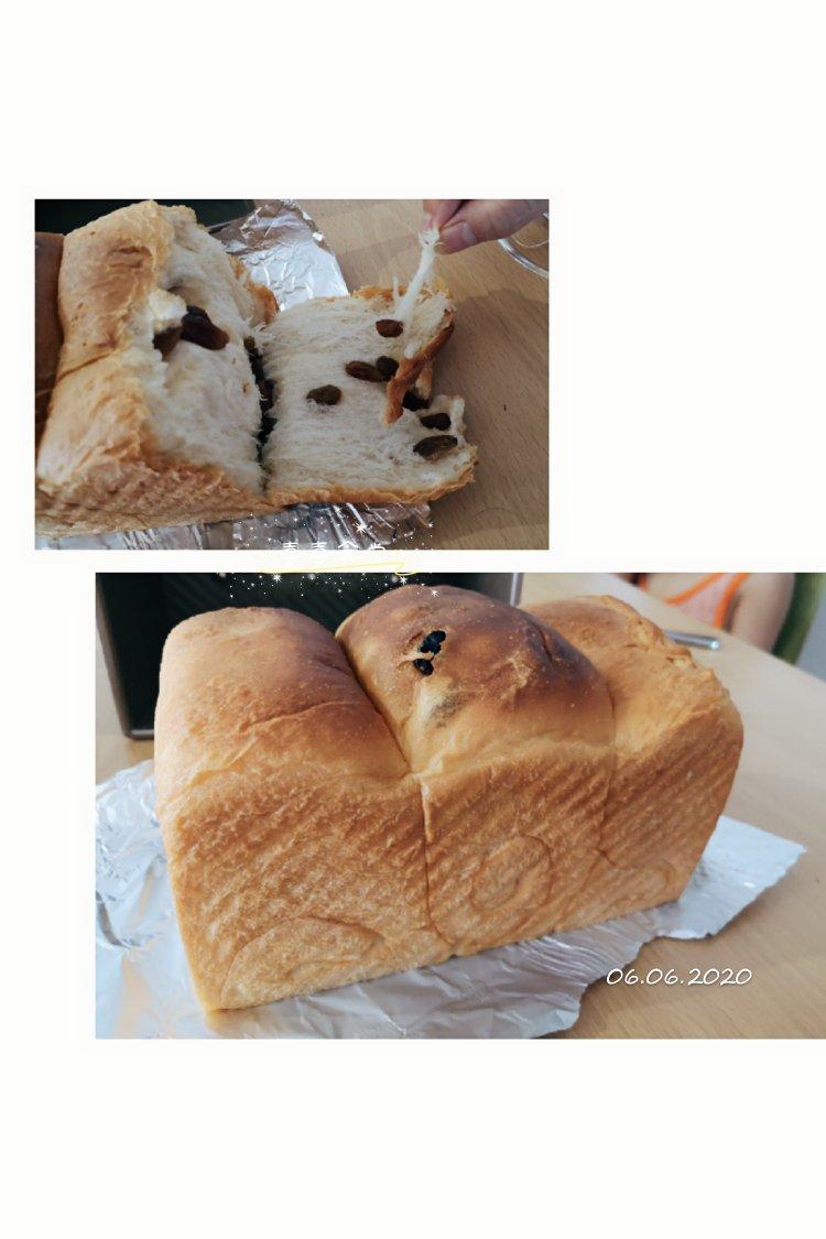 超柔软一发‼️奶香葡萄干手撕吐司『松软拉丝』