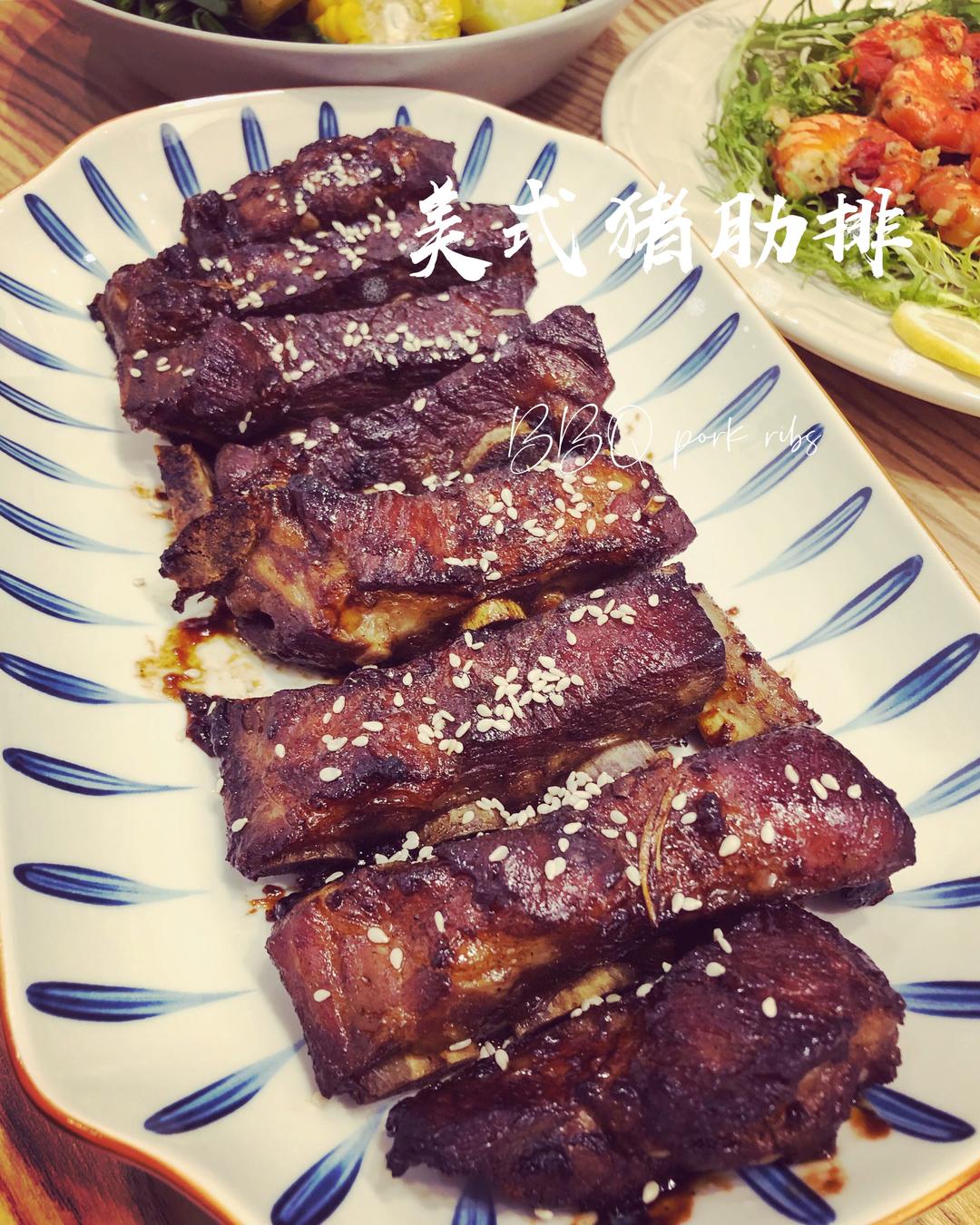 自制酱汁美式烤猪肋排的做法