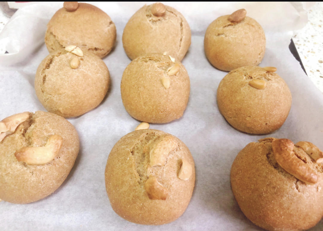 无油无糖全麦麸皮小餐包超低卡减脂 （王后全麦粉）中种法