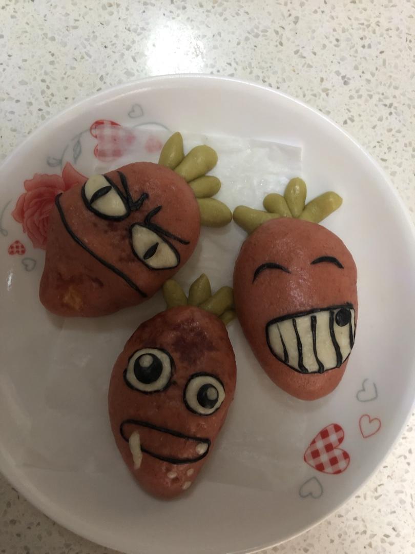 超级搞怪萝卜表情组合奶黄包卡通馒头
