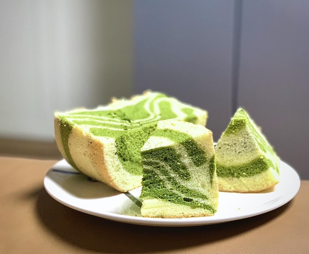 绿斑马戚风蛋糕