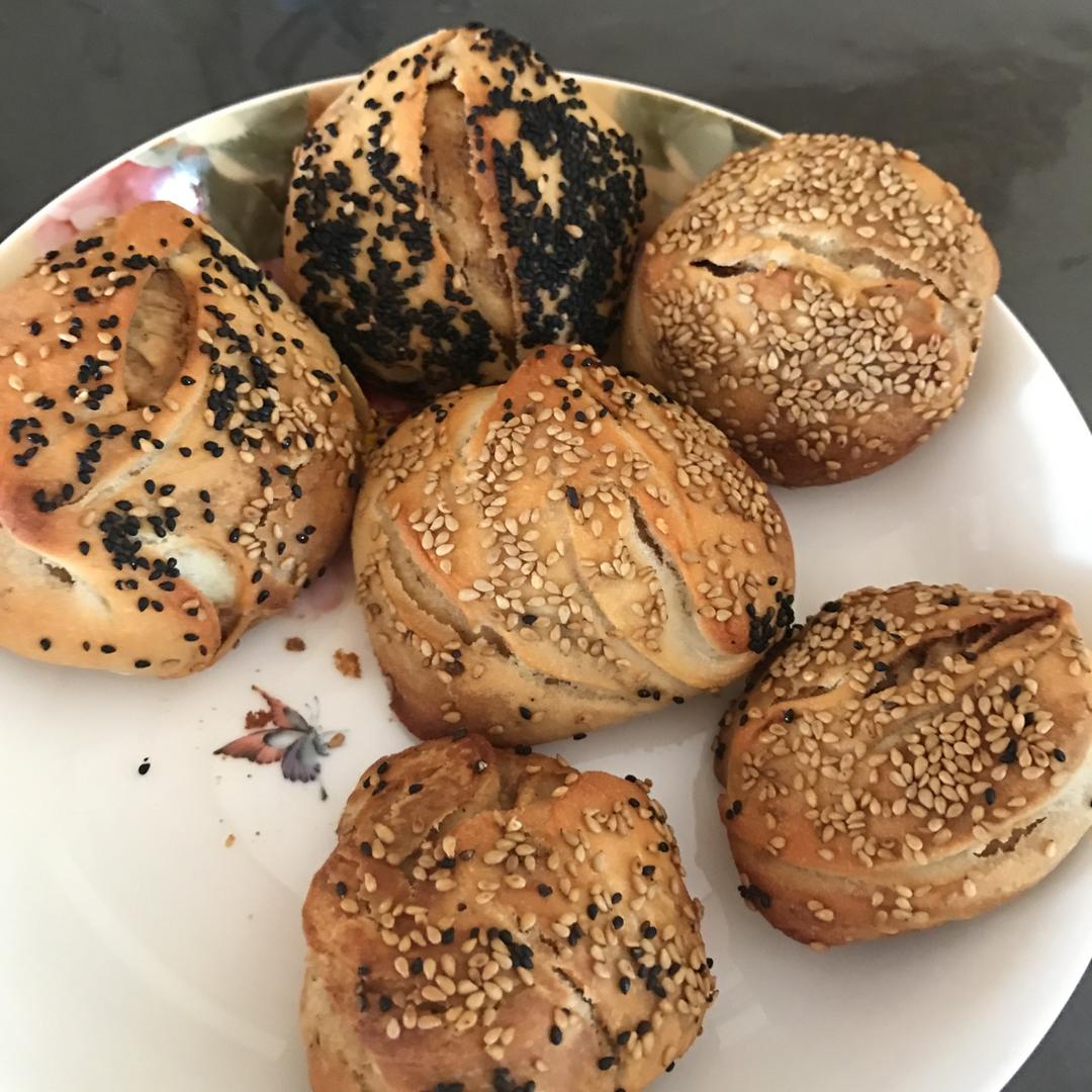 张能忍是厨娘做的烤箱版麻酱烧饼