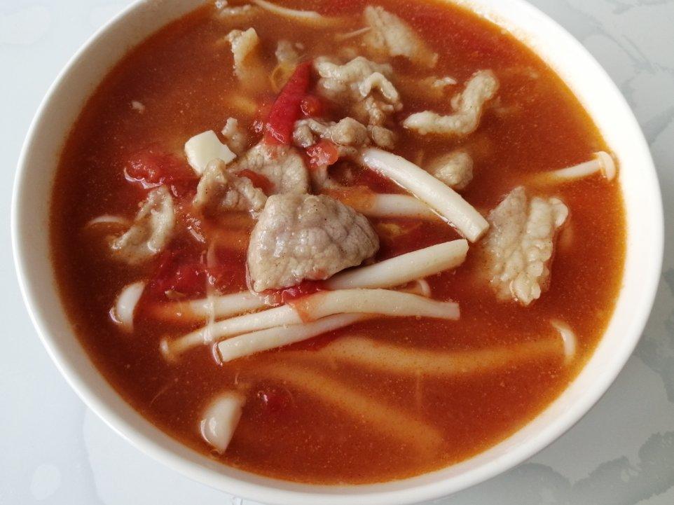 西红柿肉片汤