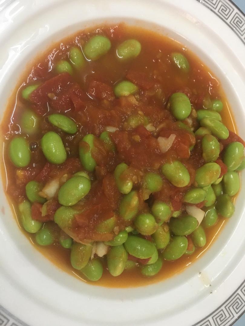 青菜菜谱1⃣️9⃣️-番茄炒毛豆（好吃不长肉还补充VC）