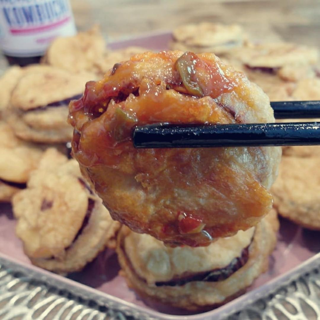 香炸茄盒-家乡的味道 Stuffed Fried Eggplant with Pork