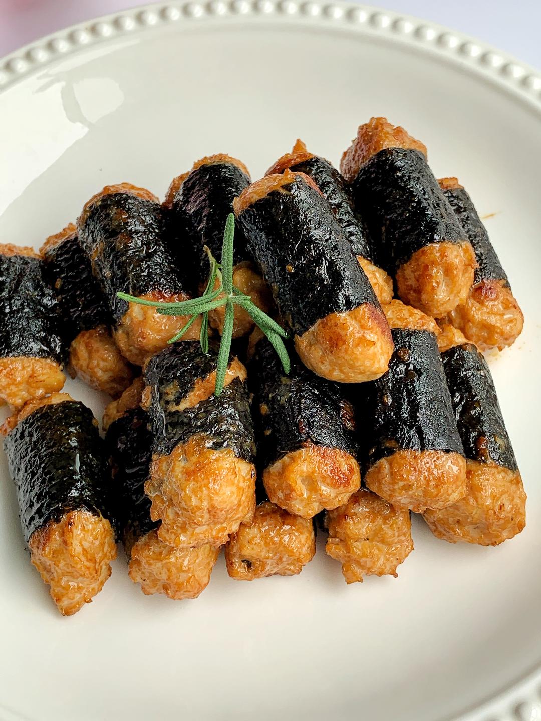 超低卡低脂美味海苔鸡肉卷的做法
