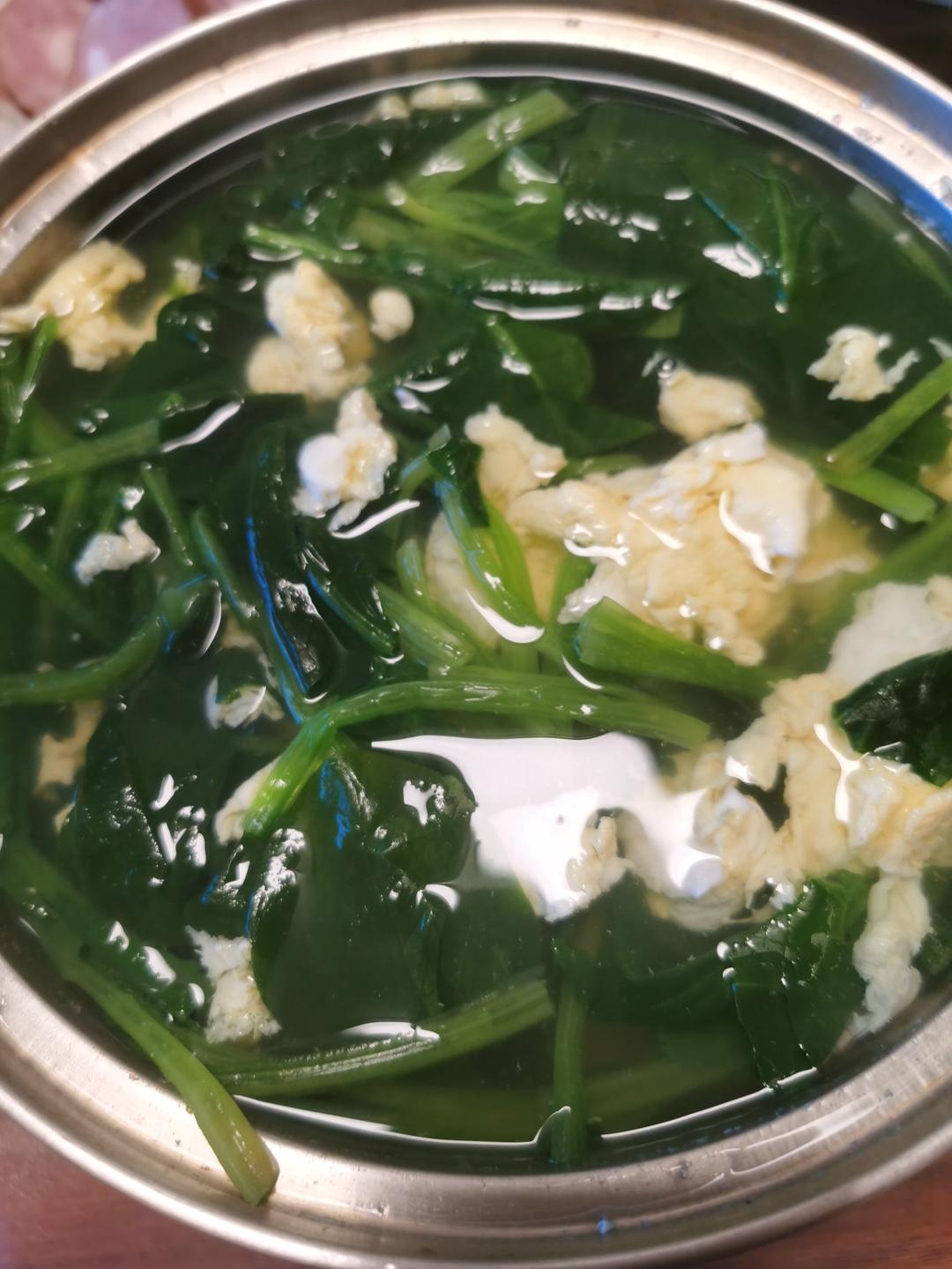 黄金菠菜鸡蛋汤🍲