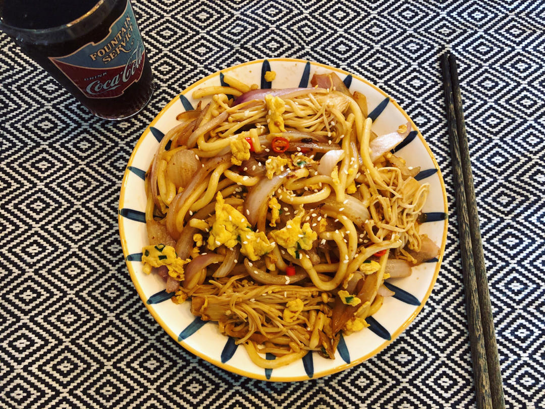 🔥爆好吃的黑椒虾仁炒乌冬面㊙️吃一口就沦陷❗️