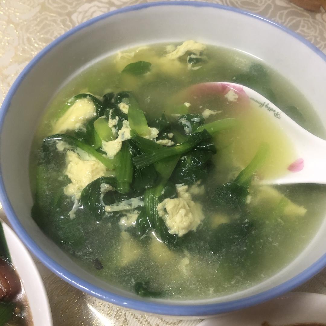 鸡毛菜蛋汤