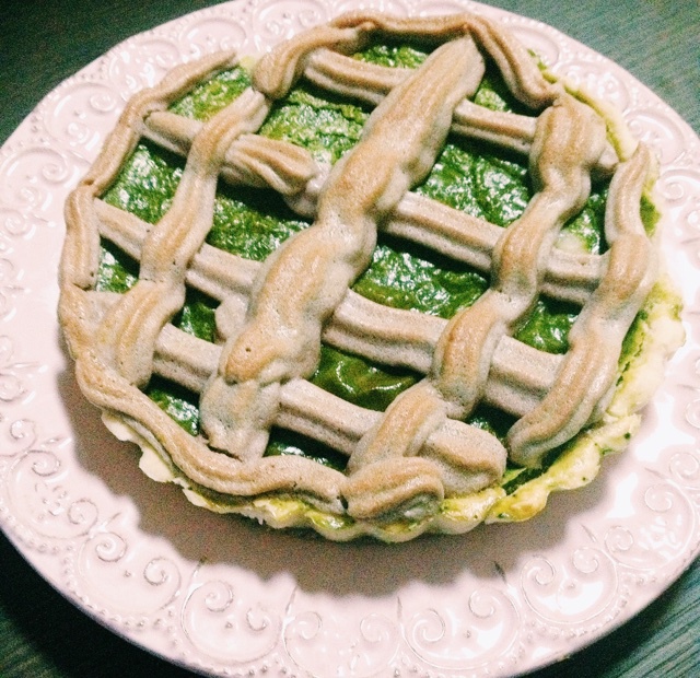 抹茶麻薯红豆蛋白派