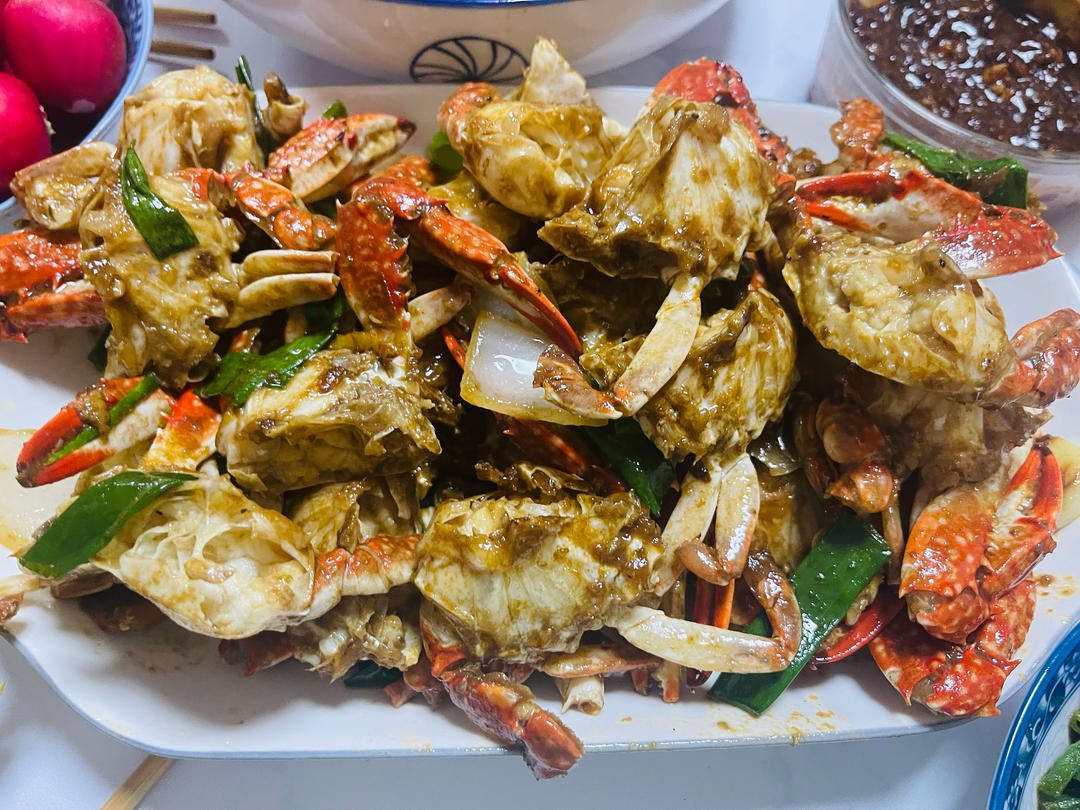 锅气十足🔥姜葱炒蟹