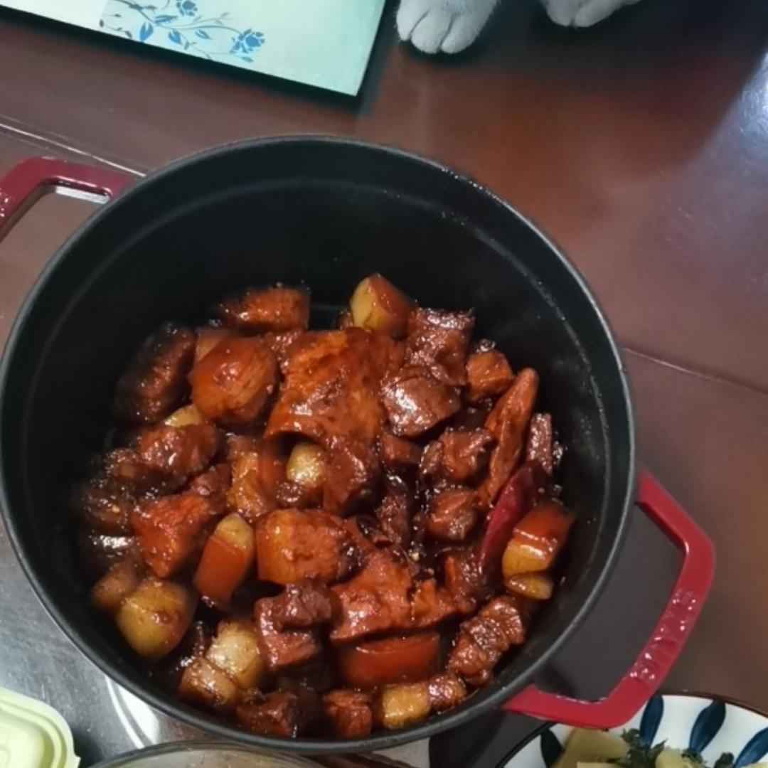 Staub珐琅铸铁无水无油红烧肉
