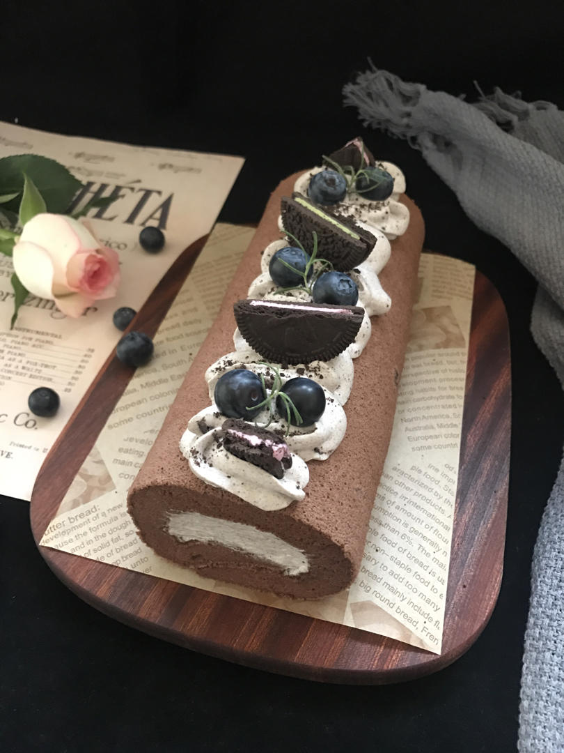 香浓巧克力蛋糕卷（海盐奥利奥味）