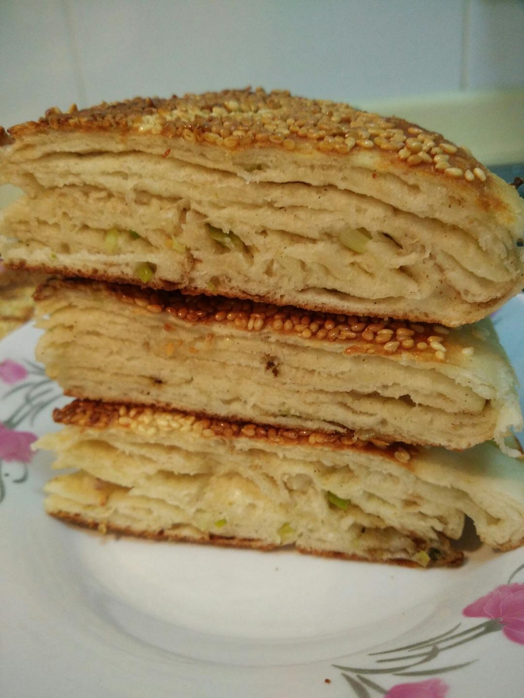 橙檬意佳清做的椒盐发面饼 sesame pancake
