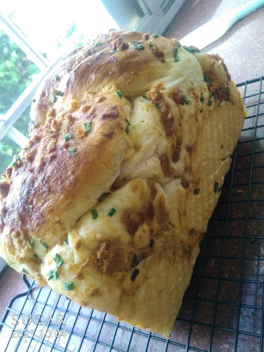 香葱肉松手撕吐司