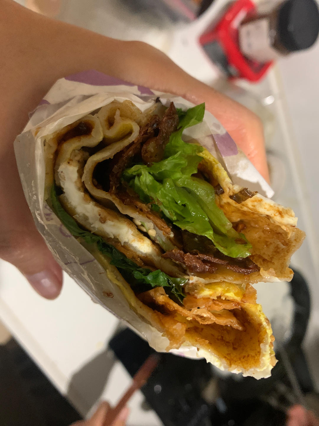 秒杀早餐摊不破皮大煎饼，步骤超详细