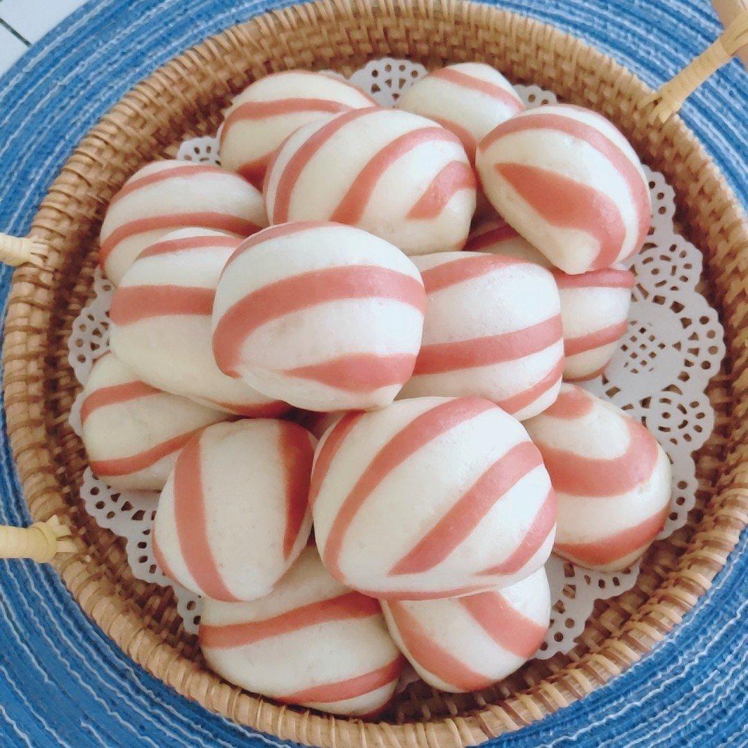 花纹馒头1（抹茶条纹）