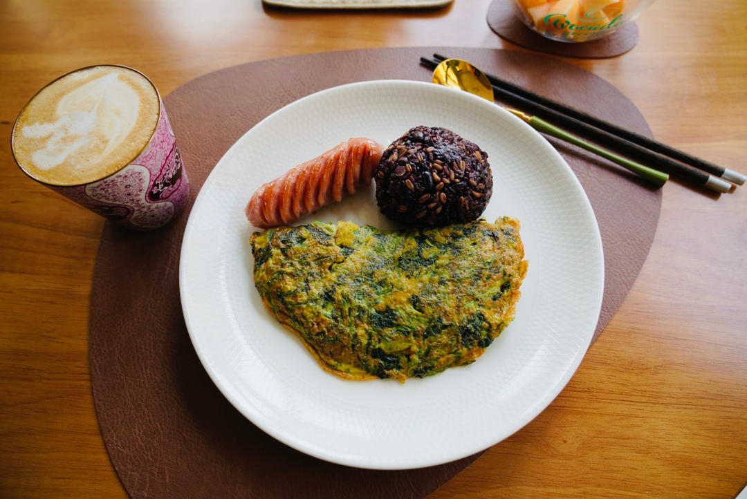 菠菜鸡蛋饼