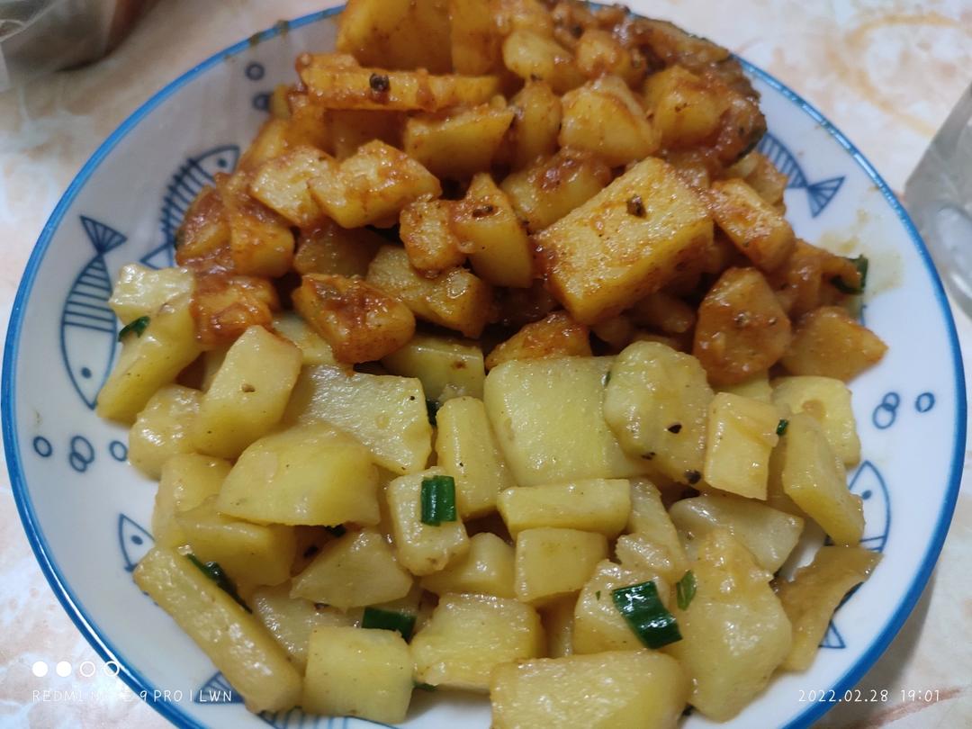 孜然炒土豆（毫无技术含量）