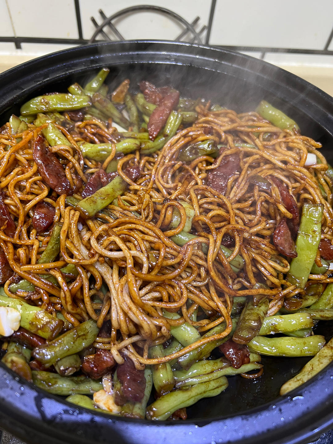 地道老北京扁豆焖面 豆角焖面 太好吃小心吃撑哦
