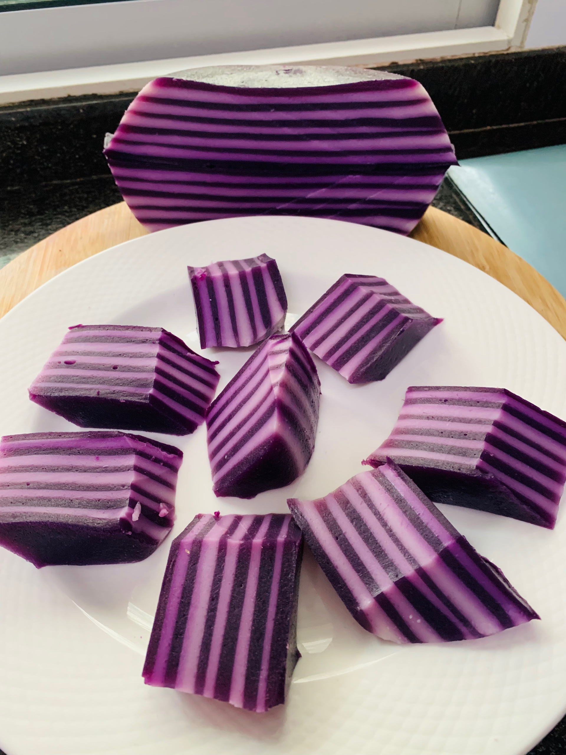超Q弹紫薯椰汁千层糕的做法 步骤13