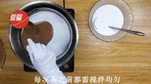 巧克力椰汁千层马蹄糕，广东人的最爱，配方比例详细介绍。新手也能一次成功的做法 步骤13
