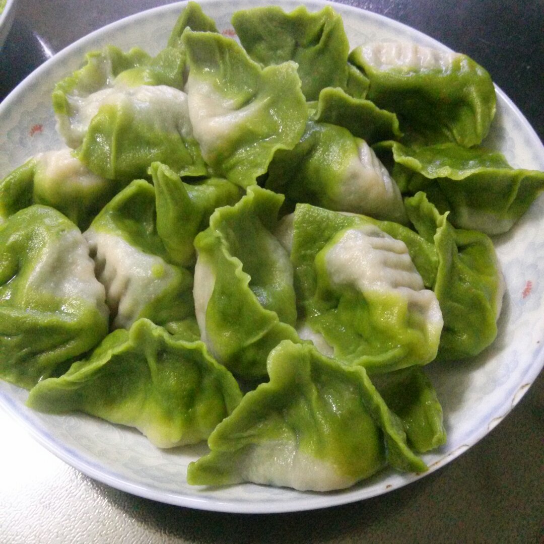 翡翠白玉茴香饺子