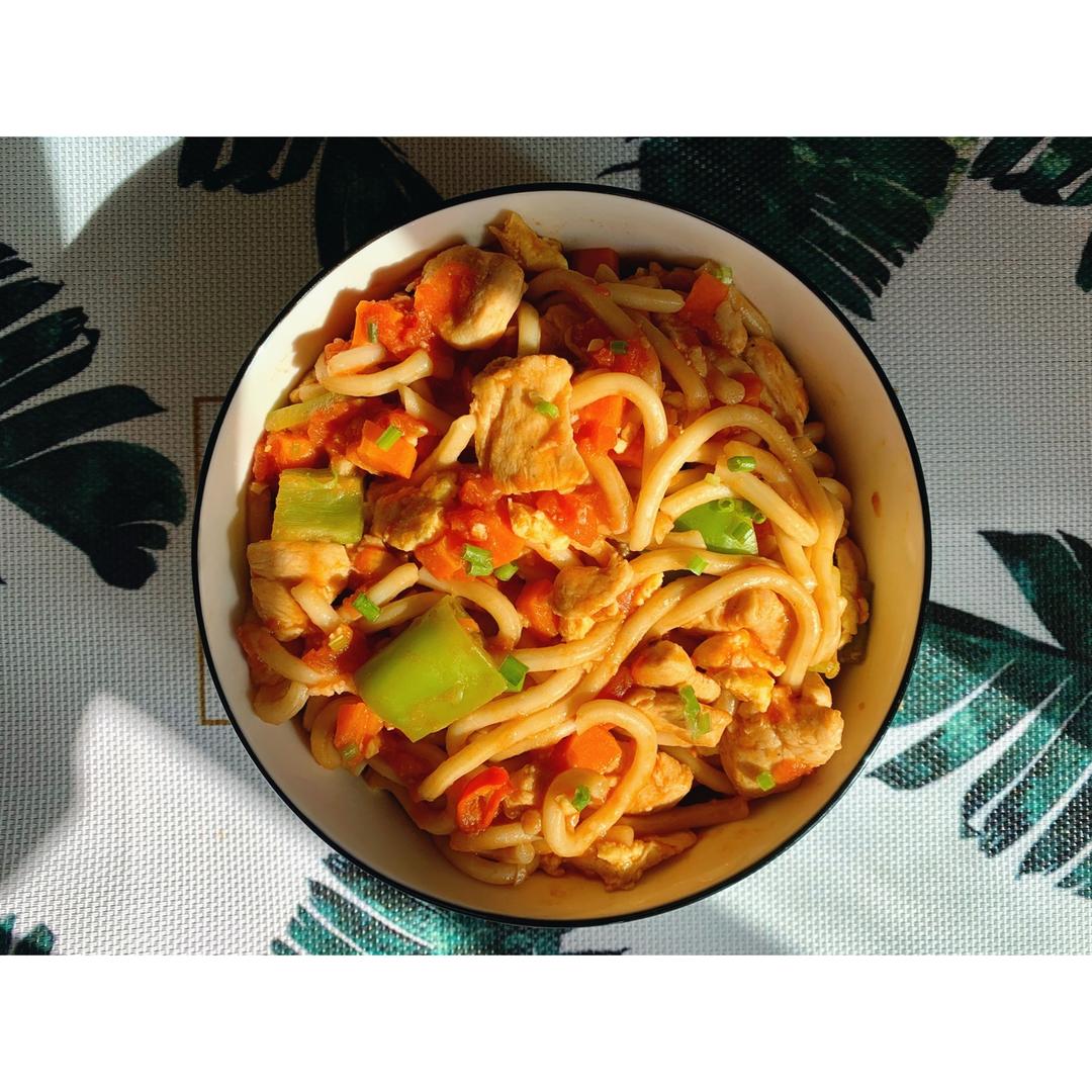 吃一次就忘不了的番茄炒面