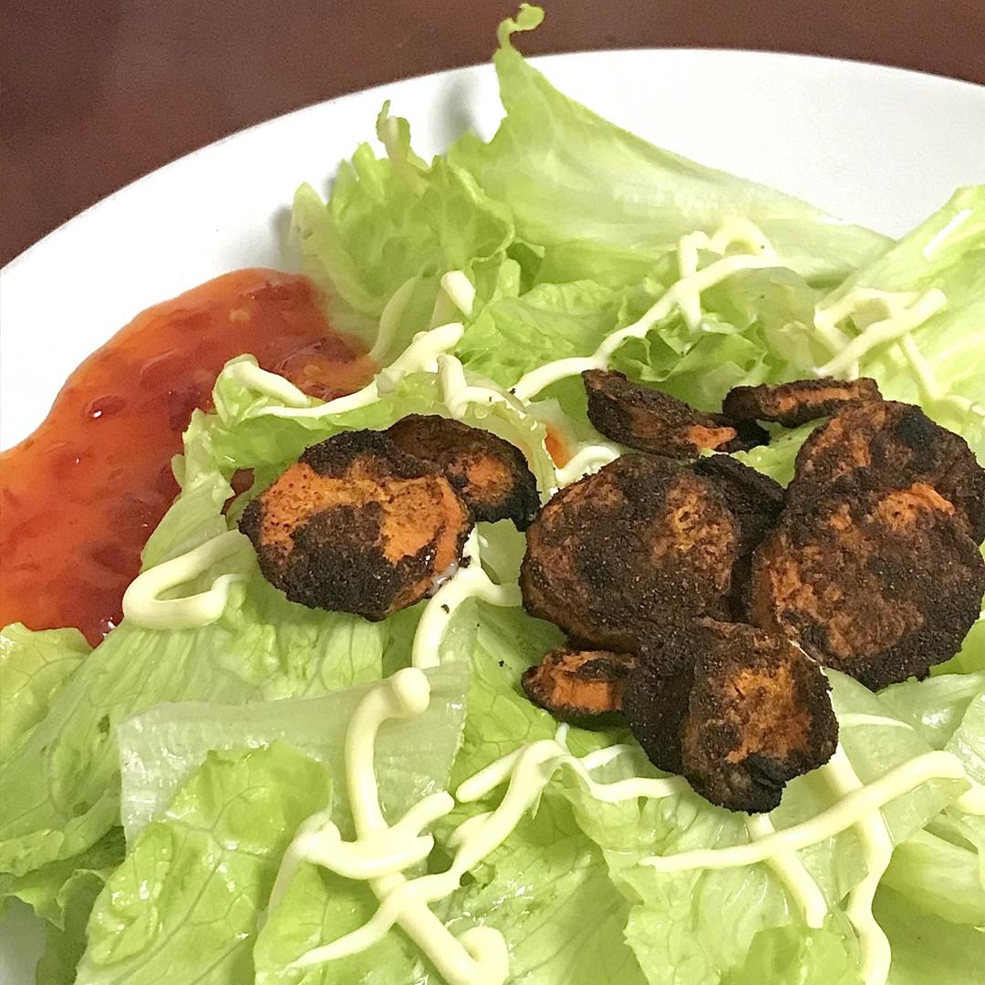 烤胡萝卜沙拉(Red roasted carrots)