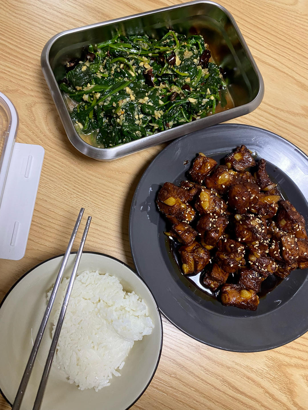 凉拌菠菜(家传秘方)