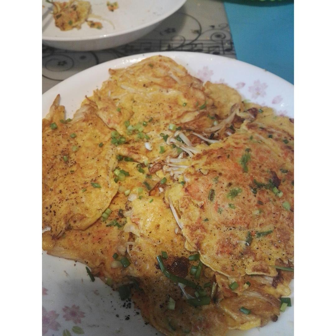 金针菇蛋饼