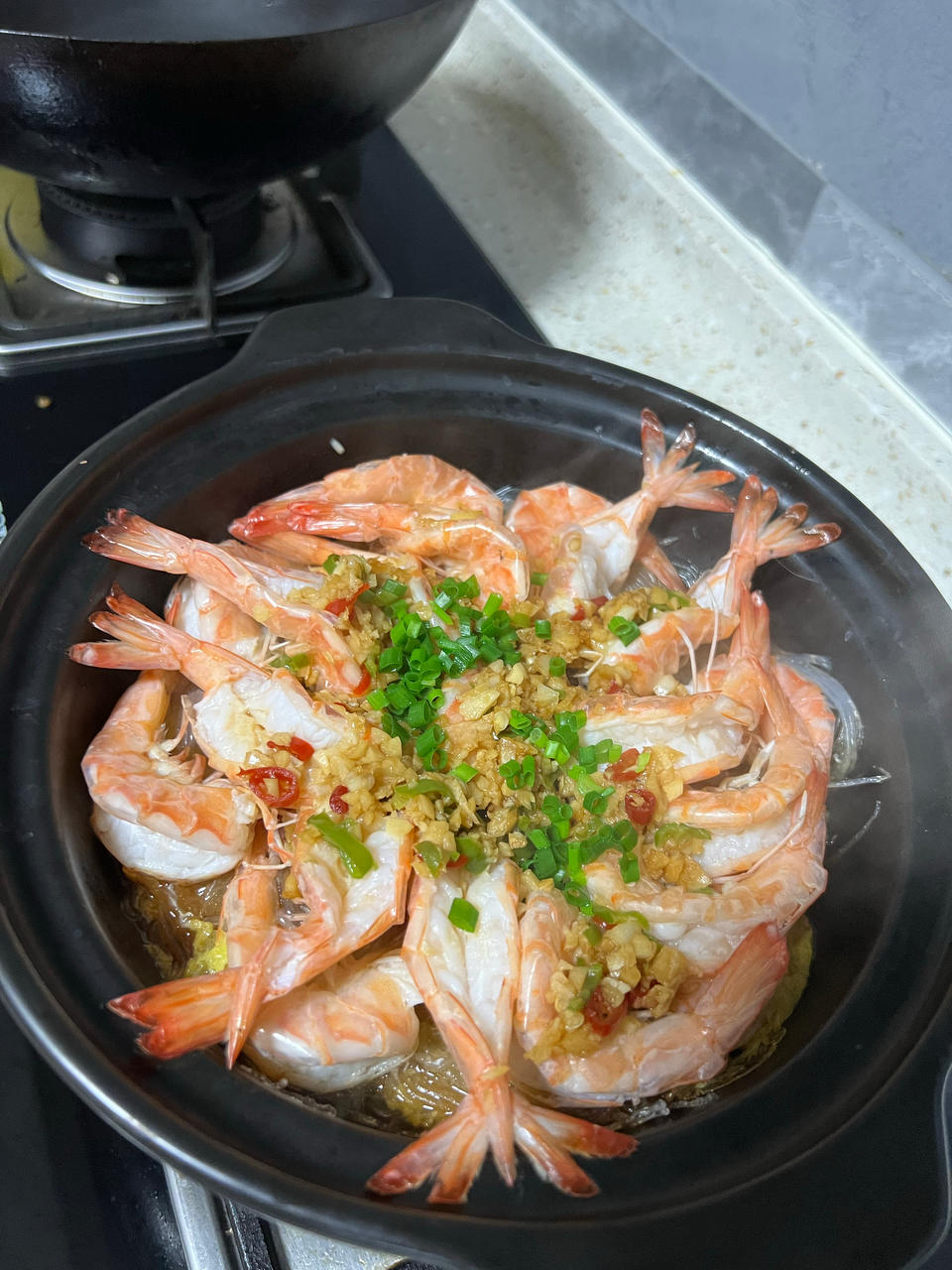 娃娃菜粉丝鲜虾煲