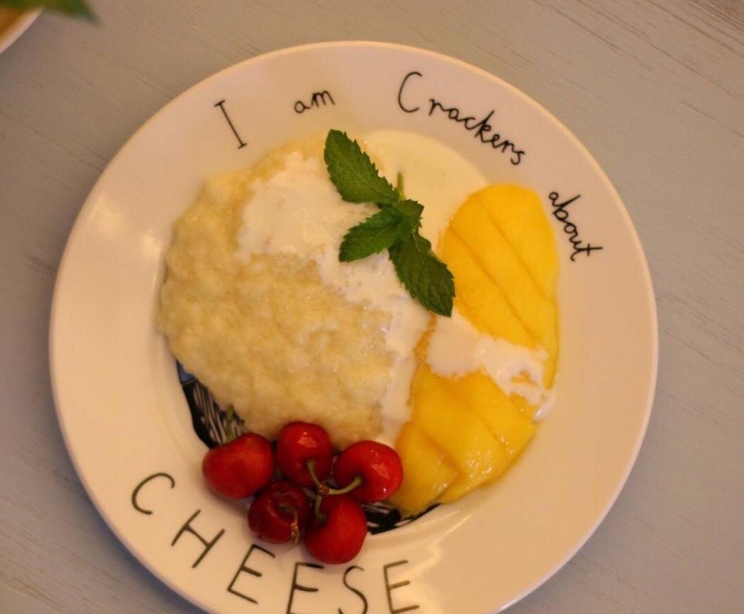 椰浆芒果糯米饭（附芒果玫瑰花做法）