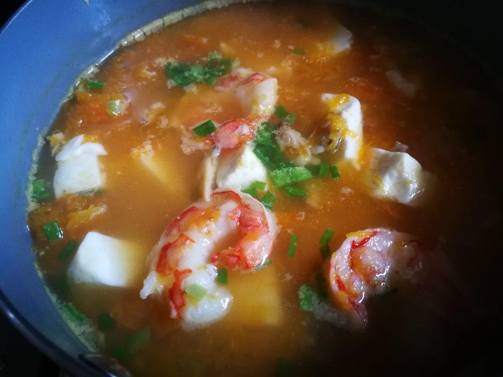 海鲜豆腐南瓜炖