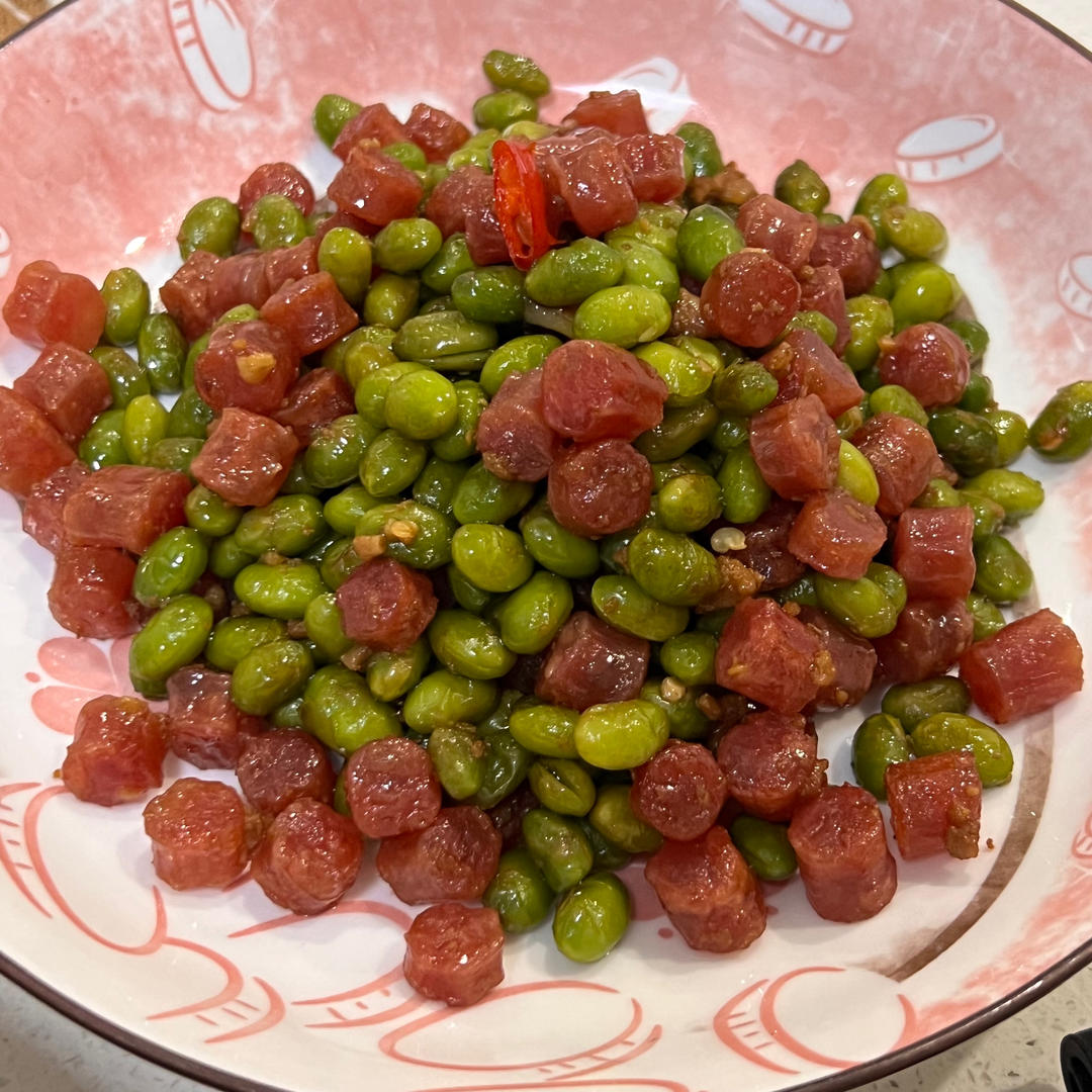 毛豆炒腊肠
