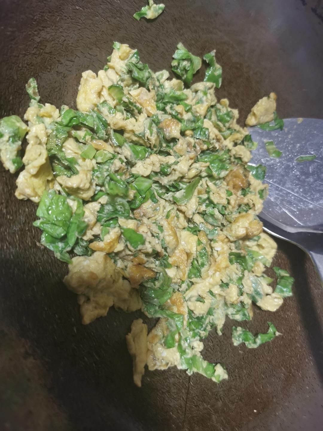 生菜炒鸡蛋