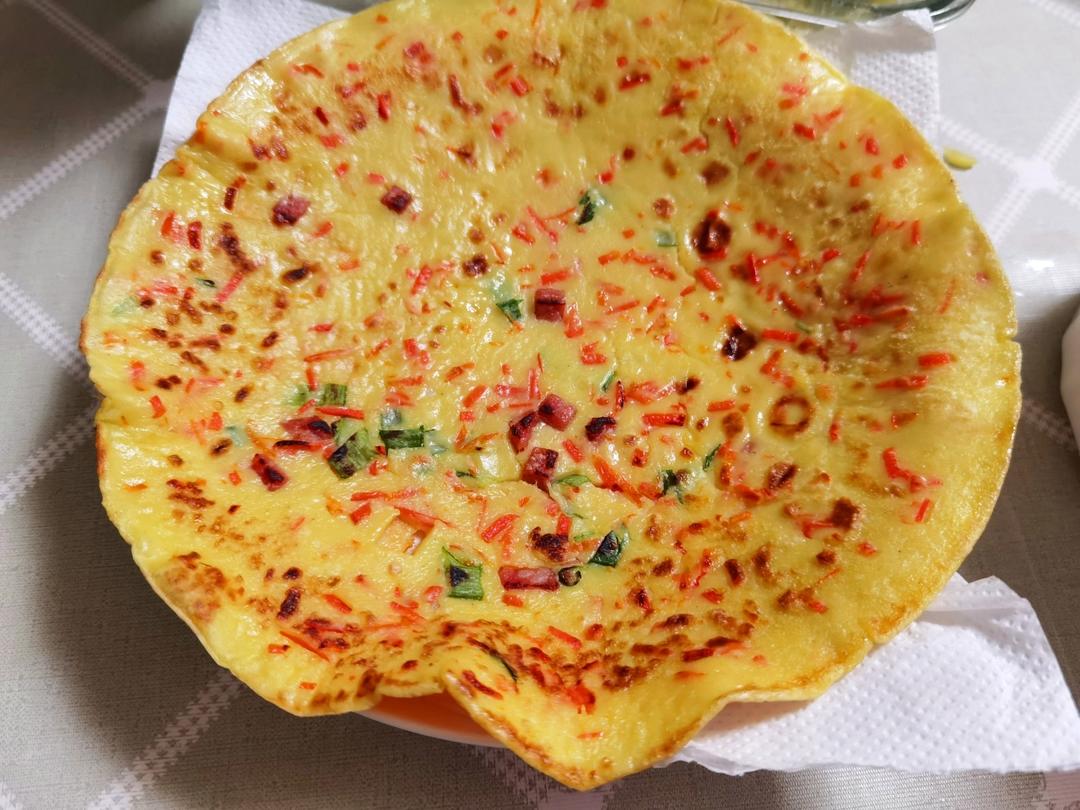 旭悠悠做的胡萝卜葱花鸡蛋饼