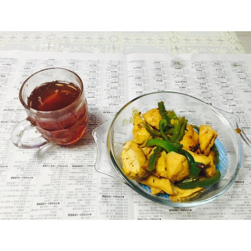 尖椒豆腐泡