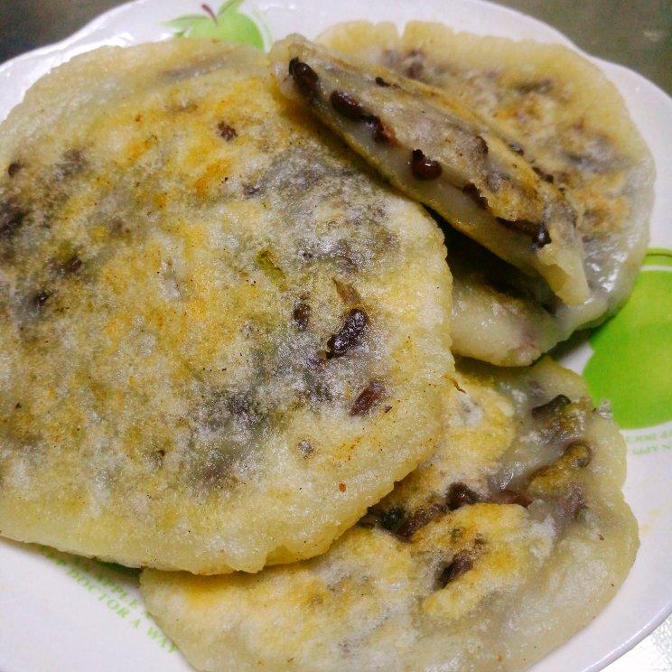 免烤箱‼️一口平底锅就能做的糯叽叽红豆饼