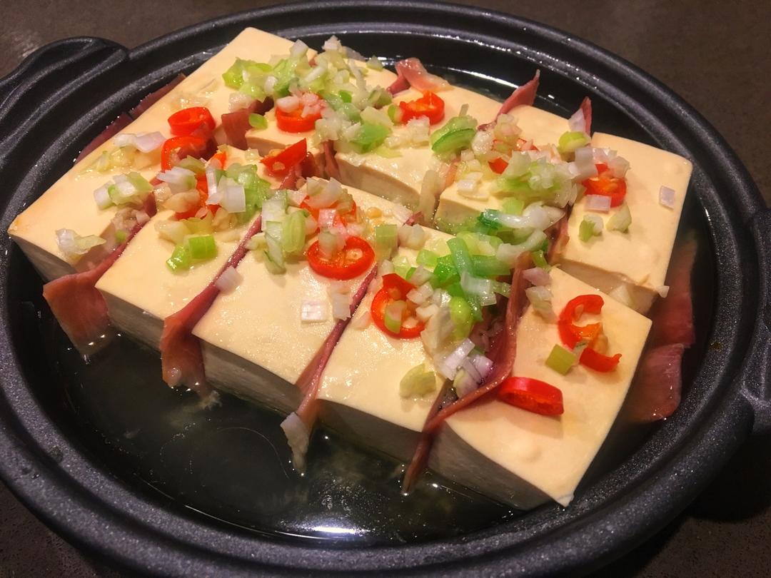 liamxue做的二十四桥明月夜:火腿蒸豆腐【曼食慢语】