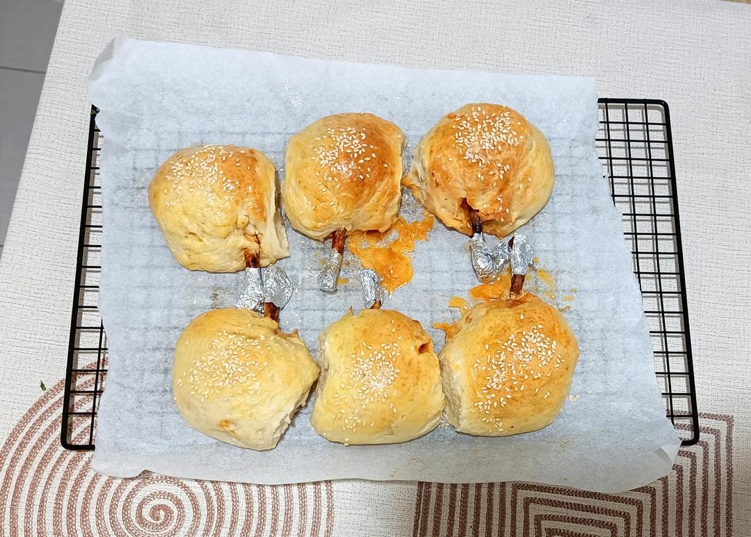 会拉丝的鸡腿面包